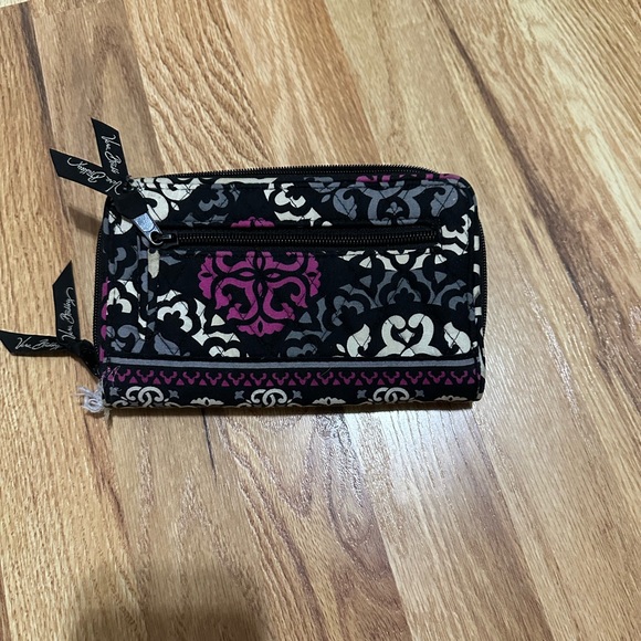 Vera Bradley Black and Pink Patterned Wallet - Picture 4 of 6